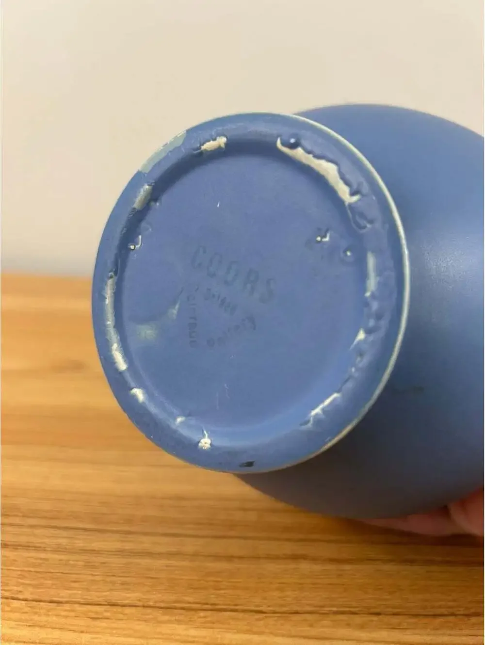 Coors Art Pottery Art Deco Matte Blue Ceramic Vase 1939 Colorado State 6 X 5